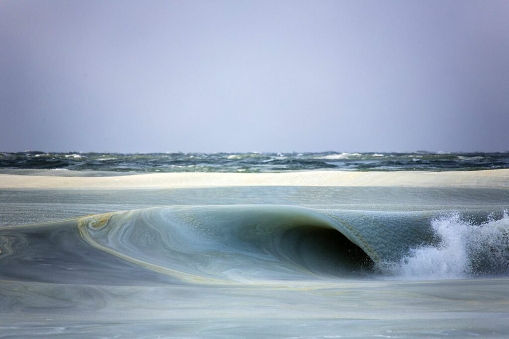 NEARLY FROZEN WAVES CAPTURED ON CAMERA BY NANTUCKET PHOTOGRAPHER