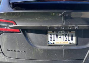 The recent social media buzz centers on a license plate