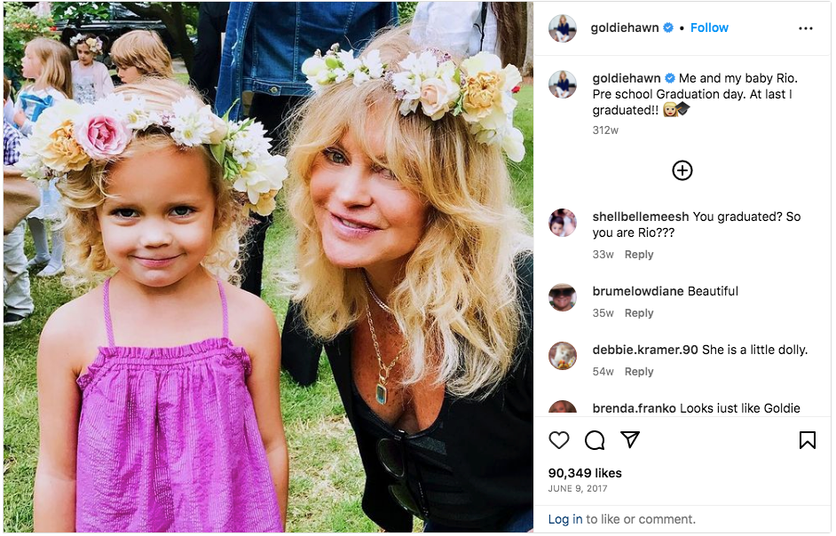 Goldie Hawn’s 7-year-old granddaughter is pretty much a spitting image of her famous grandma Goldie Hawn’s 7-year-old granddaughter is pretty much a spitting image of her famous grandma