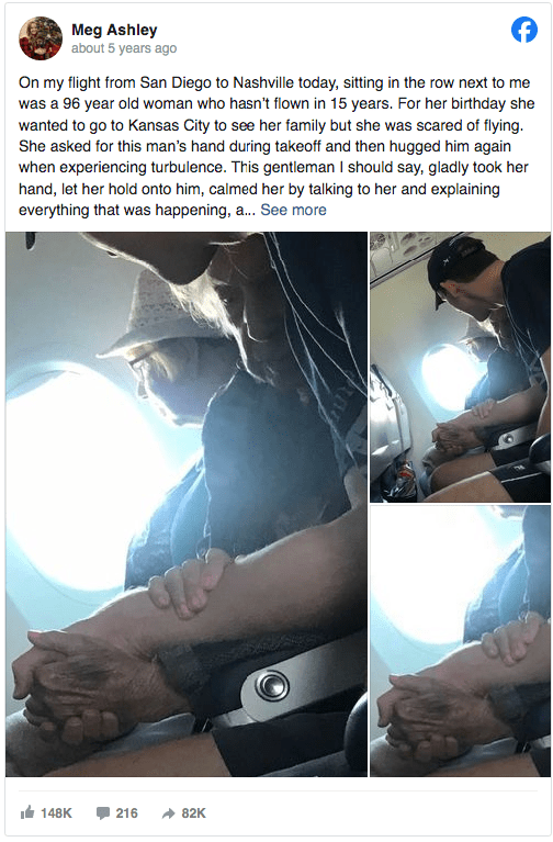 HEARTWARMING: MAN COMFORTS FRIGHTENED 96-YEAR-OLD HEARTWARMING: MAN COMFORTS FRIGHTENED 96-YEAR-OLD