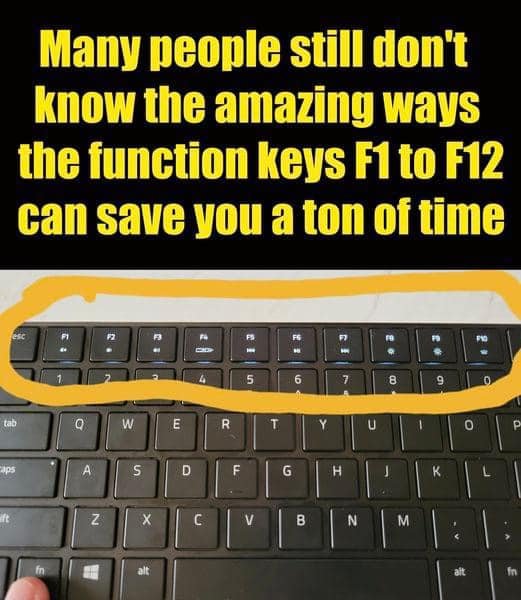 How To Use F1 to F12 Keys For Time-Saving Shortcuts