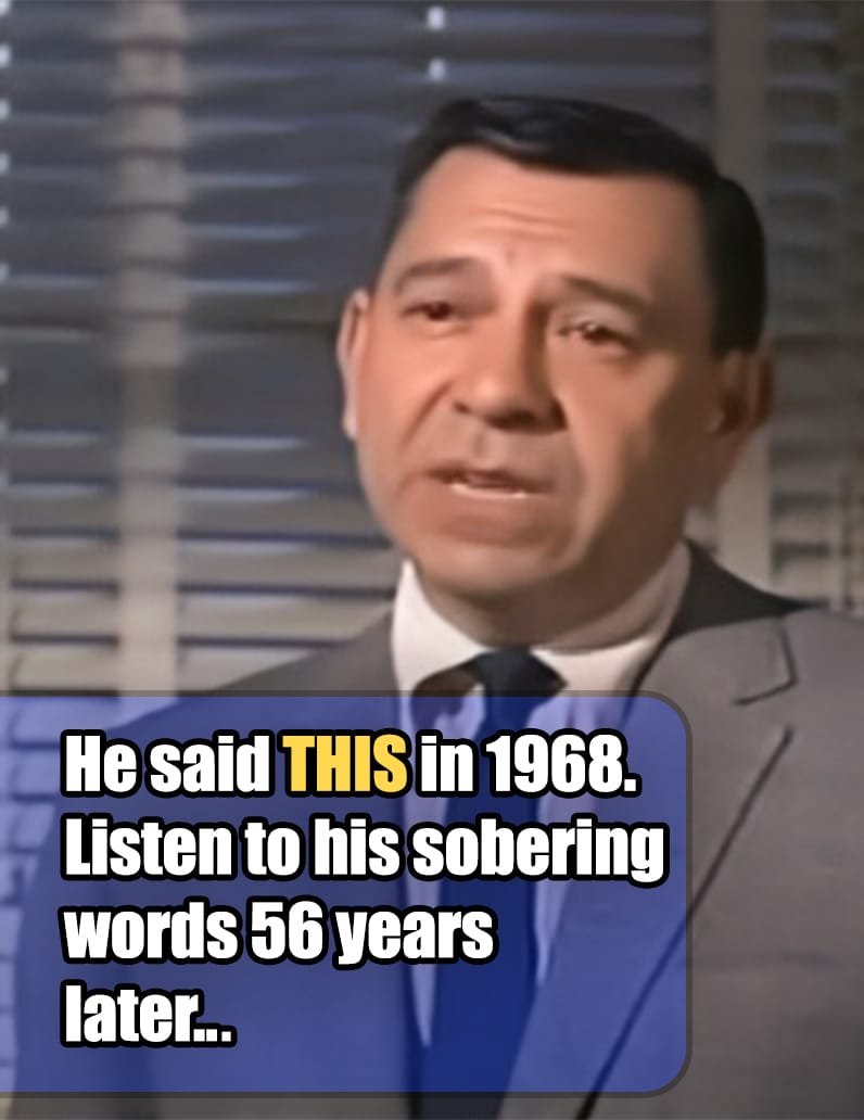 Joe Friday said THIS in 1968. Now listen to his chilling message 50 years later