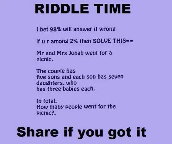 Time for a riddle! Share if you solved it.