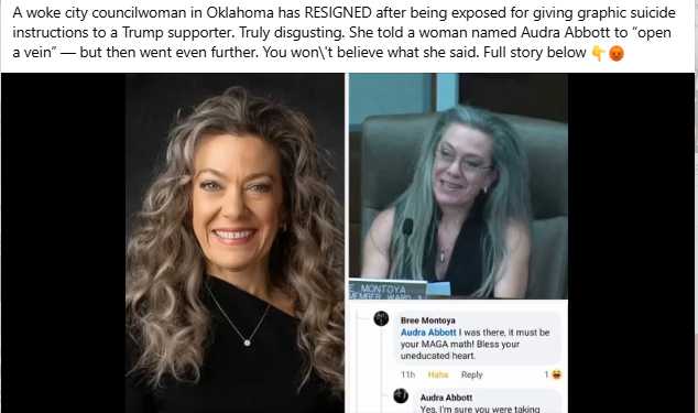 Woke councilwoman resigns after vile Facebook comment backlash on MAGA supporter