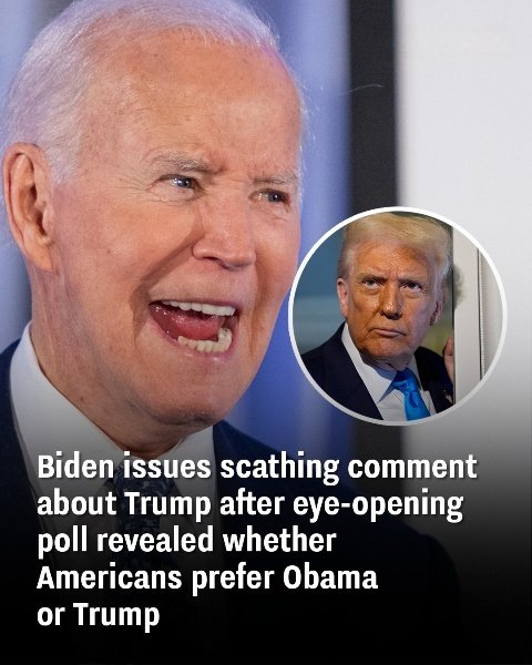 Biden Responds Forcefully to New Poll Showing Americans Favor Trump Over Obama