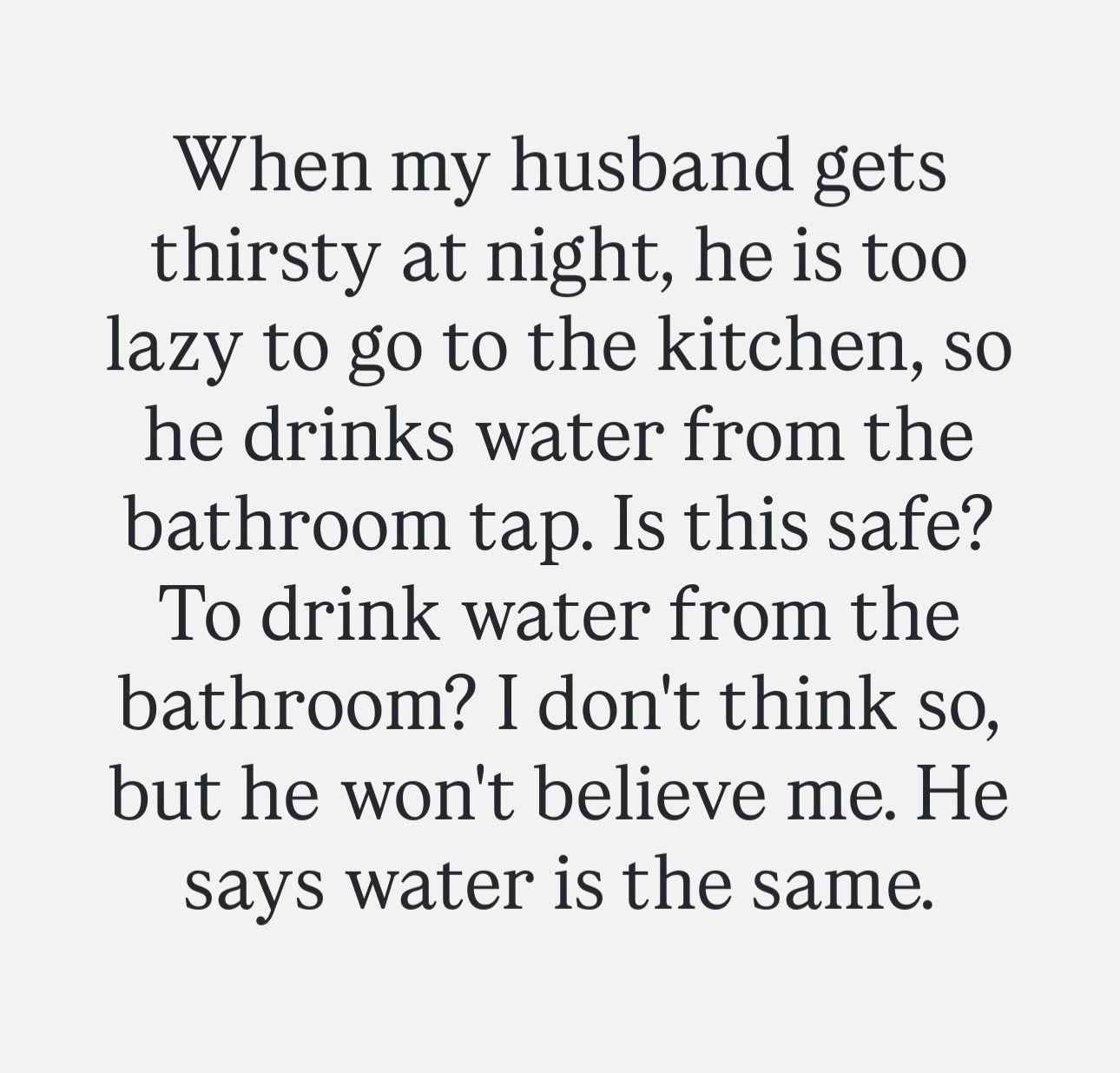 Can You Really Drink Water From the Bathroom Sink?