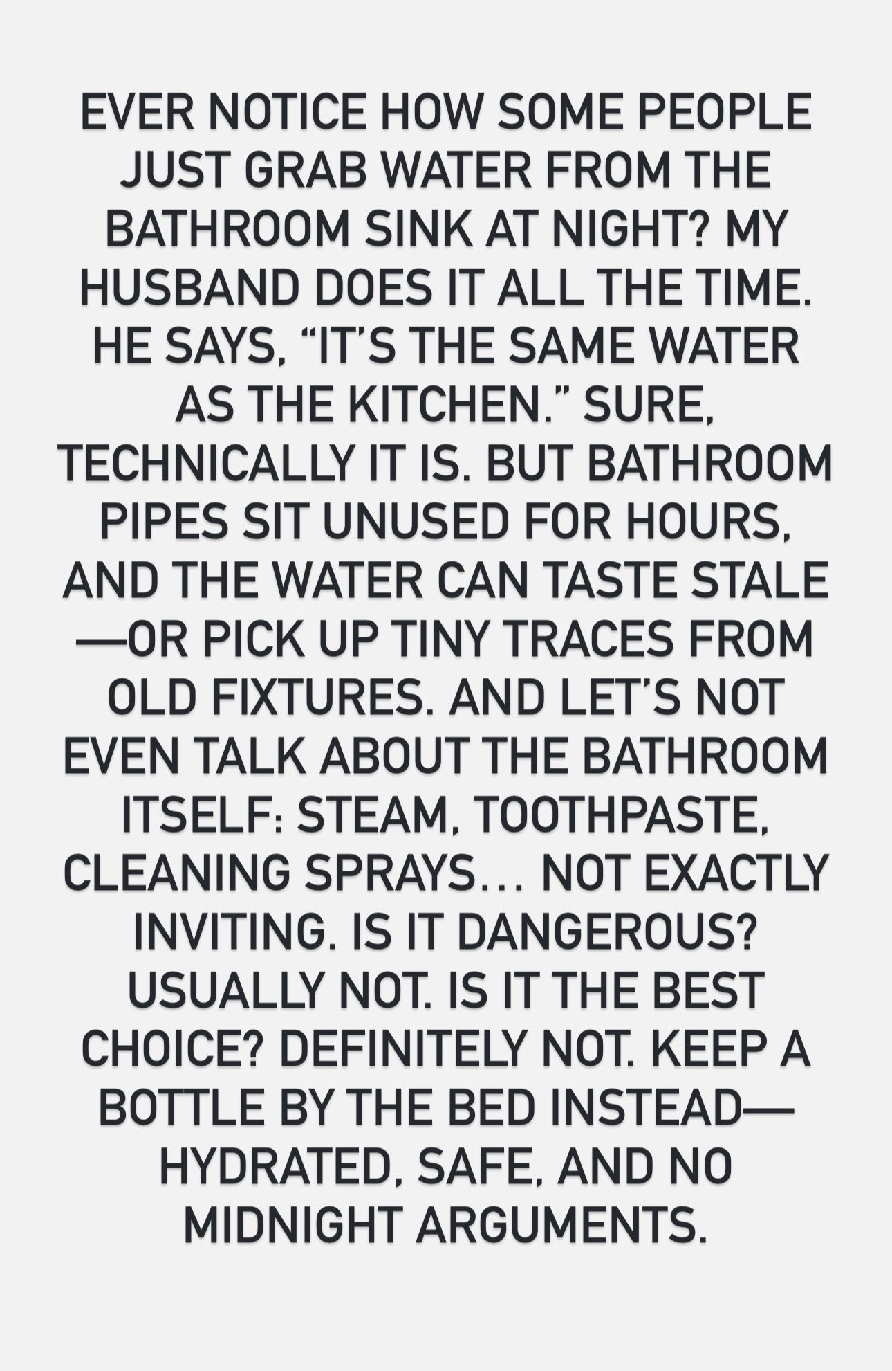 Can You Really Drink Bathroom Water? What You Should Know