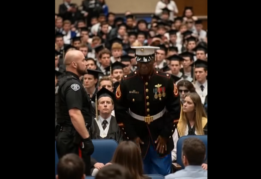 Security Approached a Marine at Graduation — Then Six Young Men Stepped Forward