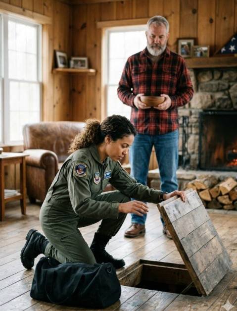 A remote cabin in the woods hiding a valuable secret beneath its floorboards