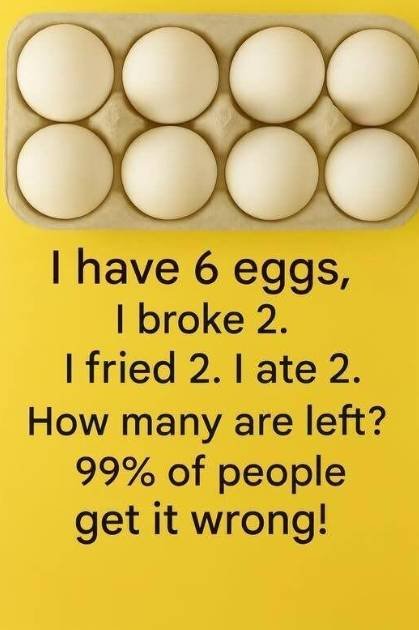 Six eggs on a table with two cracked and prepared for cooking