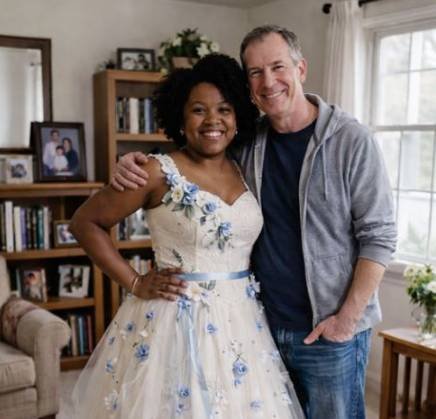 A prom dress made from a wedding gown symbolizing a father’s love and a daughter’s emotional moment