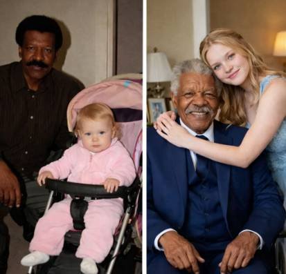 Girl attends prom with wheelchair-bound grandfather sharing emotional moment