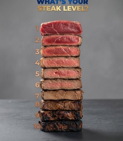 A sizzling steak on a wooden cutting board, sliced to reveal a perfect medium-rare center, with a chef’s knife and fresh herbs in the background.