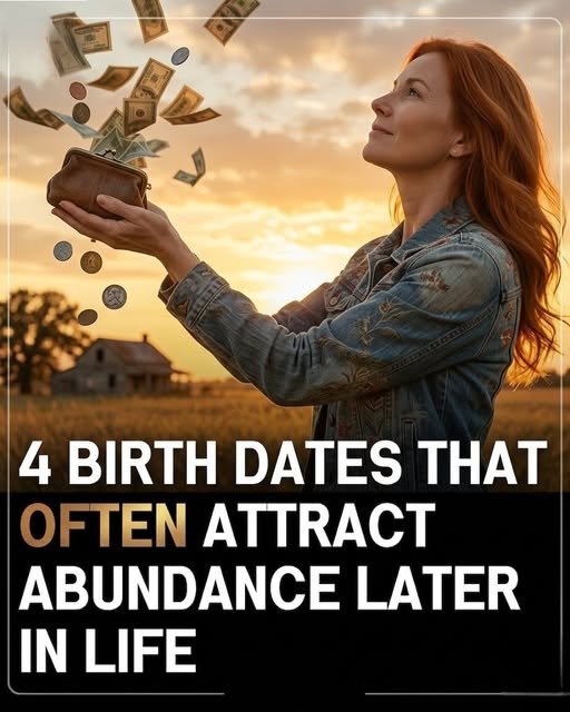 Calendar-style visualization highlighting specific birth dates often associated in numerology with abundance and later-life success.