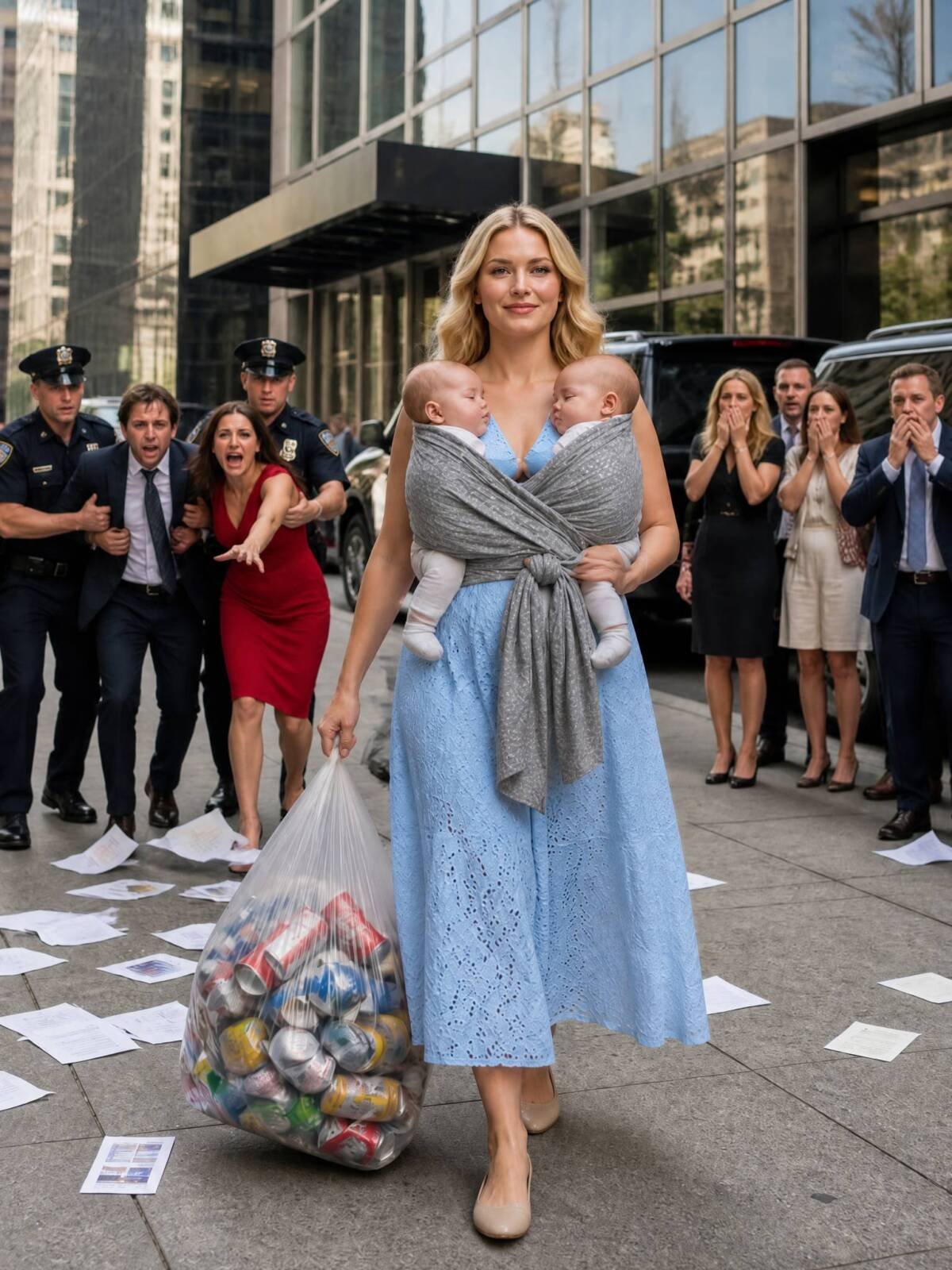 Th Bo Long Nguyn Change the outfit of the woman in the center to a sky blue dress 7948b1c7 2f40 400b 82db 3352486c6695